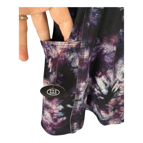 RISE Dynamic Racer Back Compression Cami Workout Top NEW Size 1X Black Purple - Picture 16 of 16